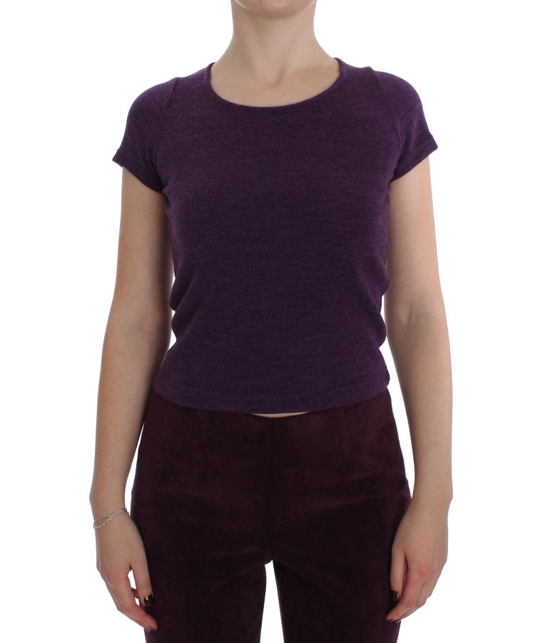 BENCIVENGA Purple Wool Suit T-Shirt Set BENCIVENGA