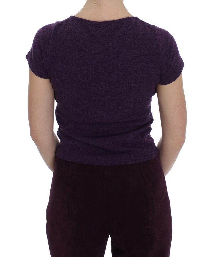 BENCIVENGA Purple Wool Suit T-Shirt Set BENCIVENGA