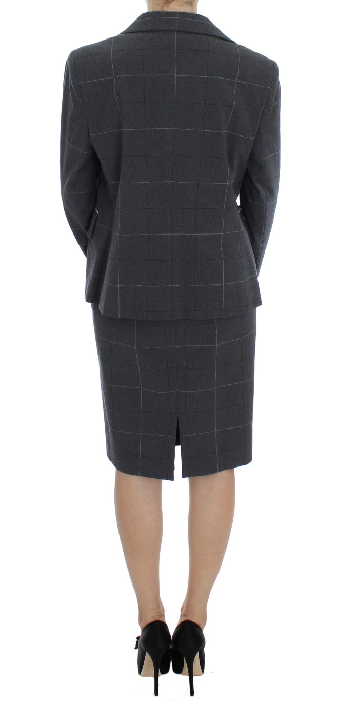 BENCIVENGA Gray Stretch Sheath Dress Suit Set BENCIVENGA