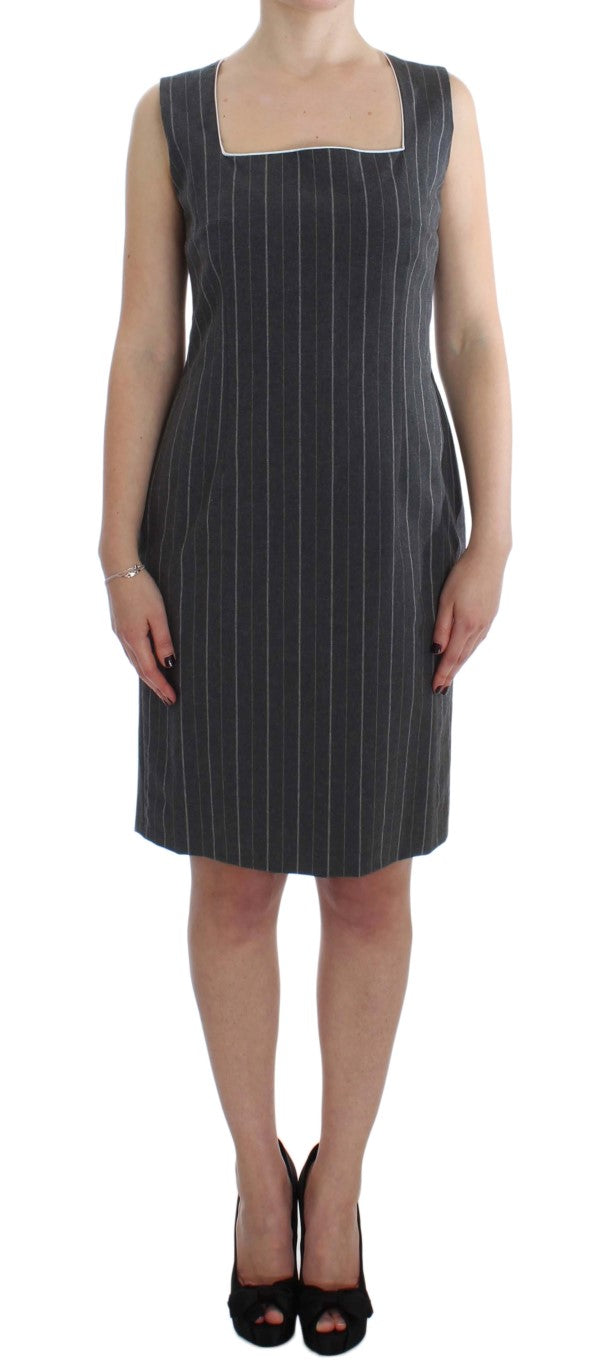 BENCIVENGA Gray Stretch Suit Sheath Dress & Blazer Set BENCIVENGA