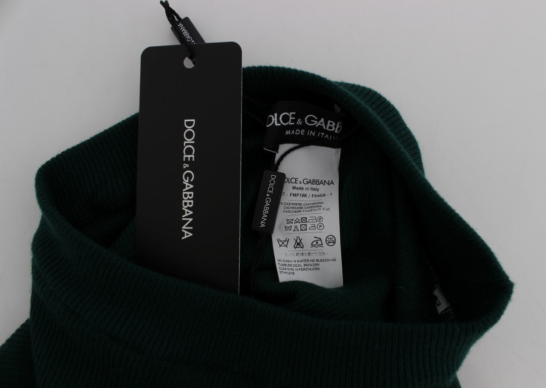 Dolce & Gabbana Green Cashmere Stretch Tights Pants Dolce & Gabbana