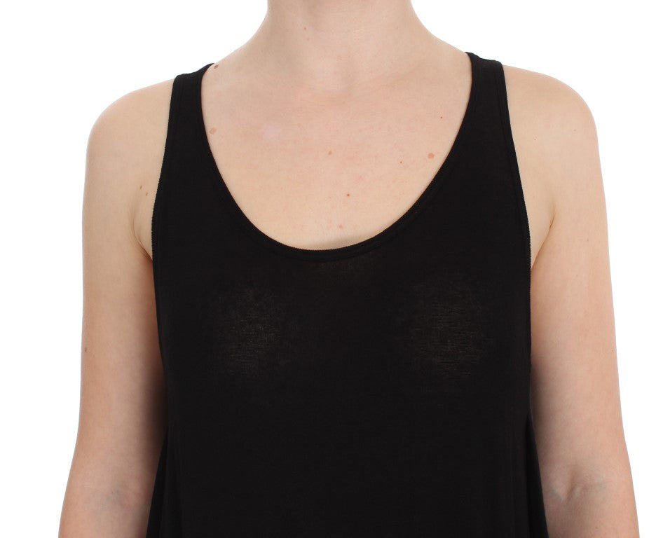 PLEIN SUD Black Stretch Sleeveless Blouse PLEIN SUD
