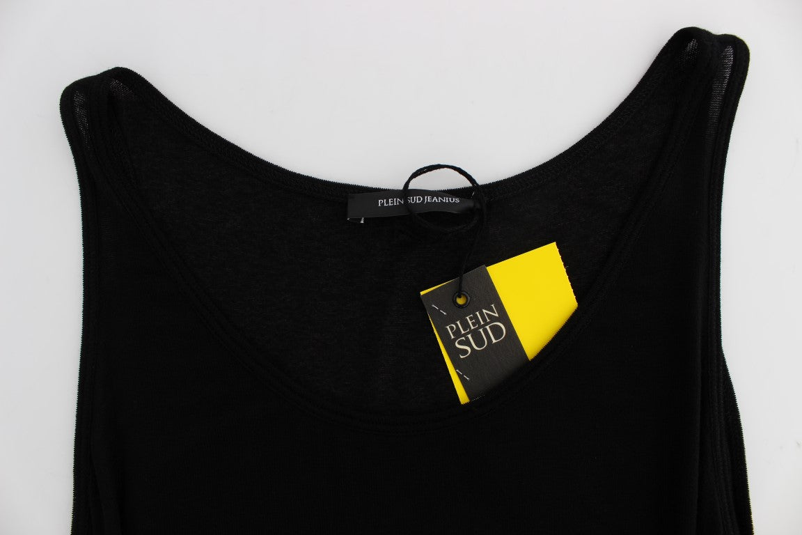 PLEIN SUD Black Stretch Sleeveless Blouse PLEIN SUD