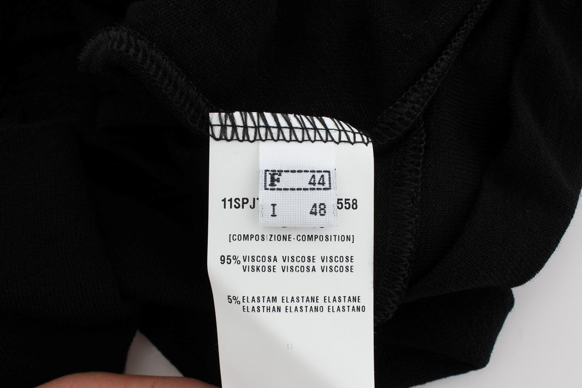 PLEIN SUD Black Stretch Sleeveless Blouse PLEIN SUD