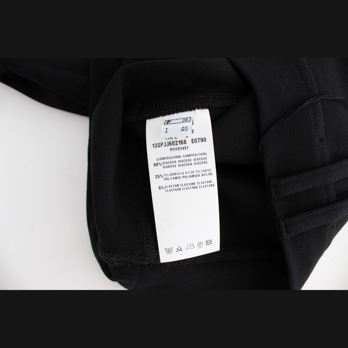 PLEIN SUD Black Straight Pencil Skirt