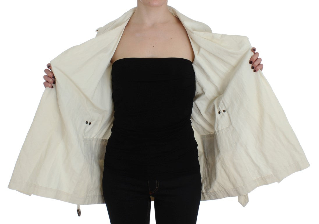 PLEIN SUD White Trench Coat Jacket PLEIN SUD