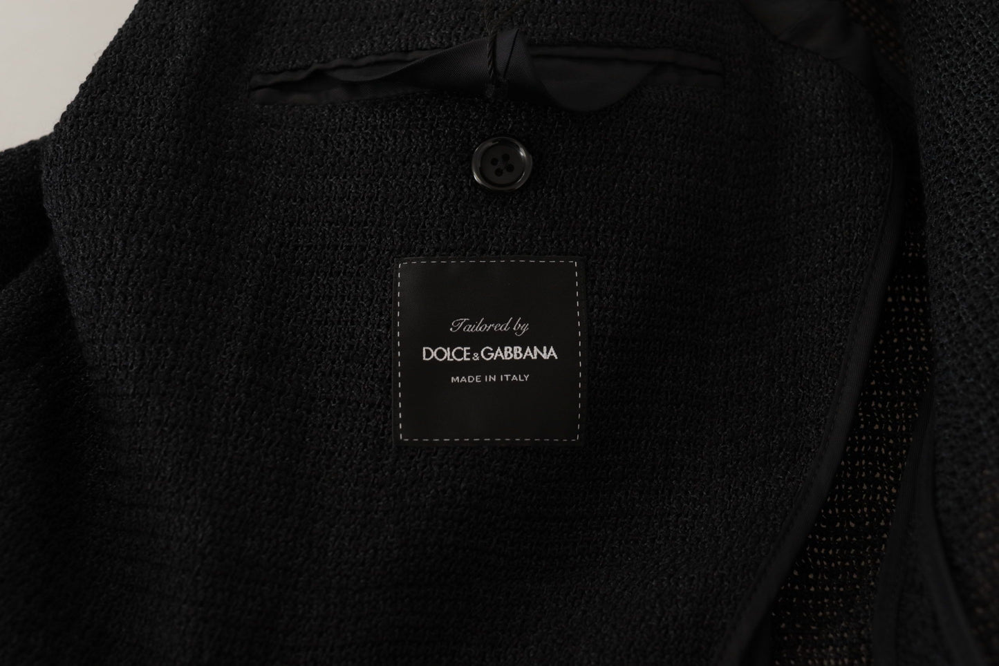 Dolce & Gabbana Black Single Breasted Coat Men Blazer Dolce & Gabbana
