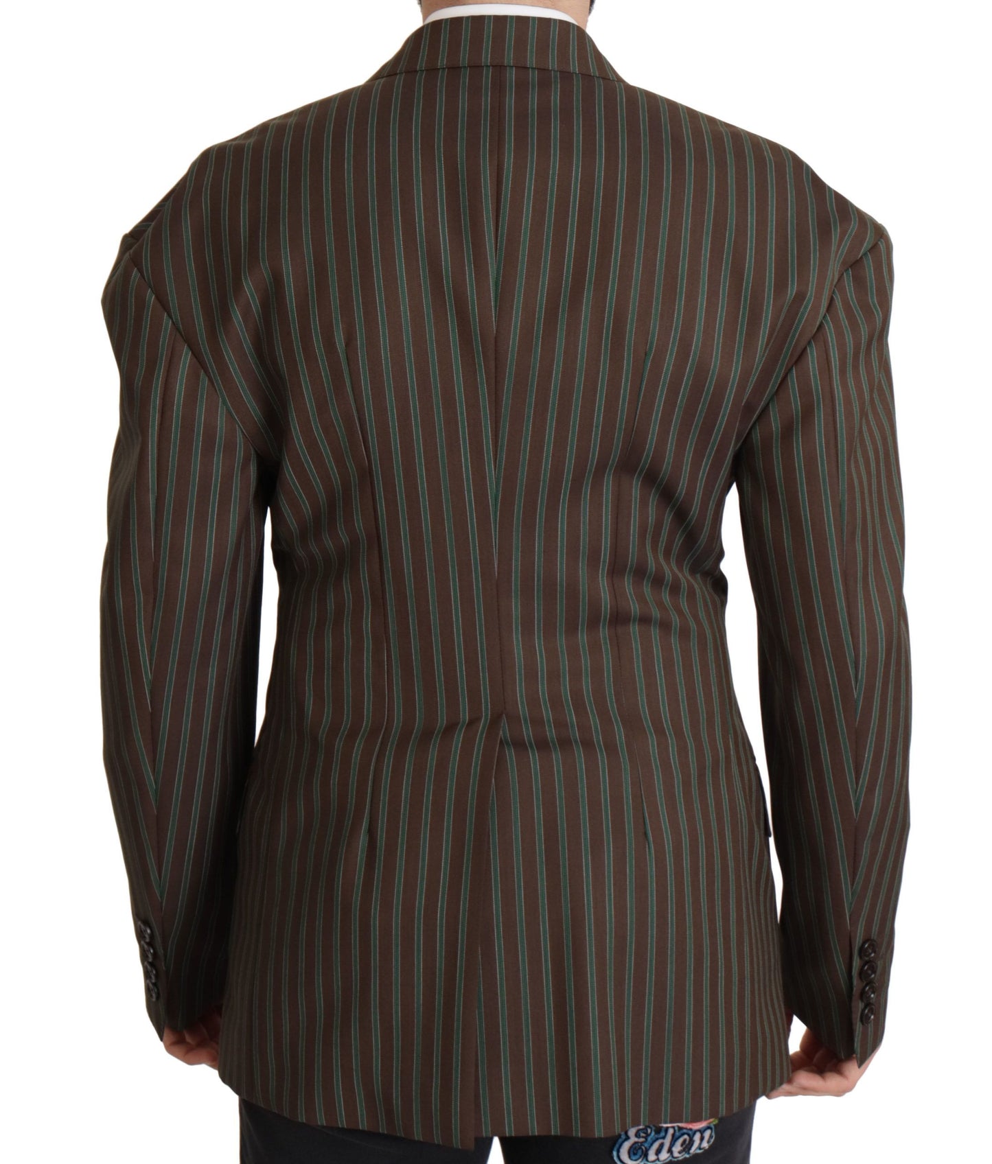 Dolce & Gabbana Multicolor Stripes Double Breasted Blazer Dolce & Gabbana