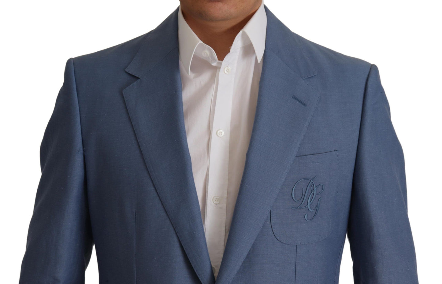 Dolce & Gabbana Blue Single Breasted Logo Blazer Jacket Dolce & Gabbana