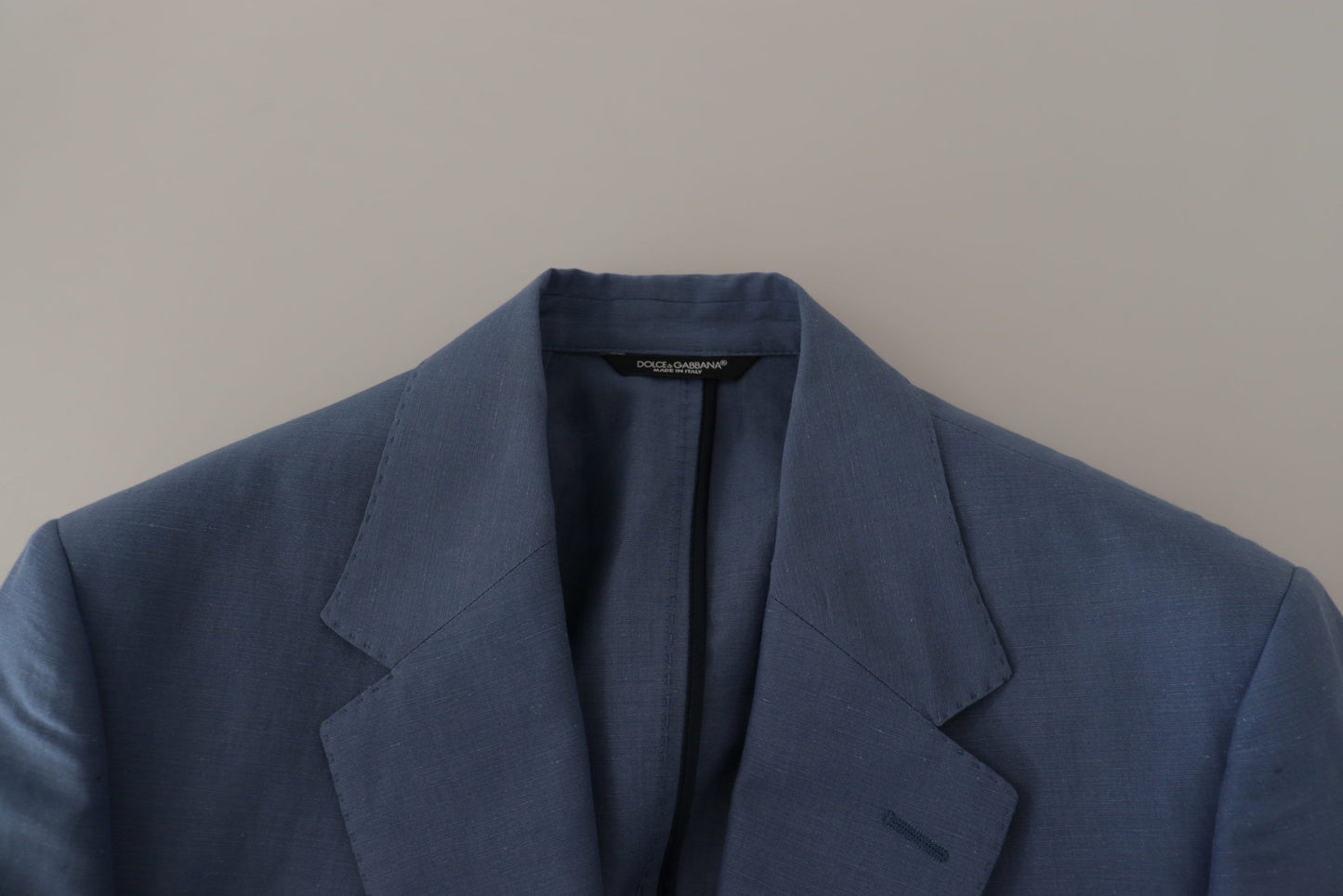 Dolce & Gabbana Blue Single Breasted Logo Blazer Jacket Dolce & Gabbana