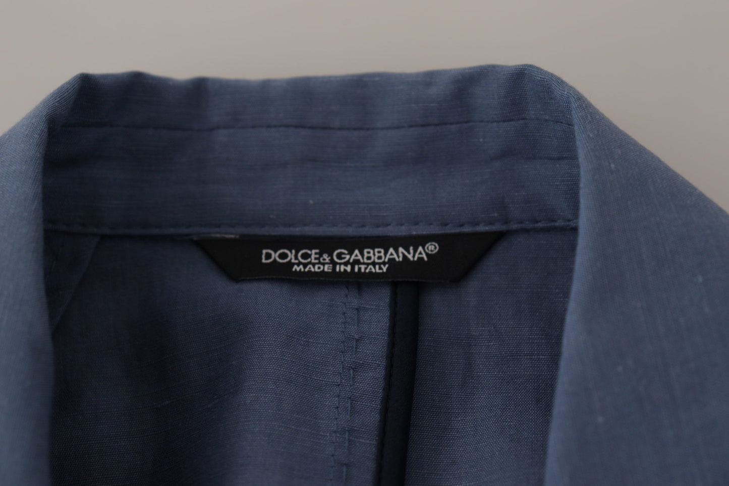 Dolce & Gabbana Blue Single Breasted Logo Blazer Jacket Dolce & Gabbana