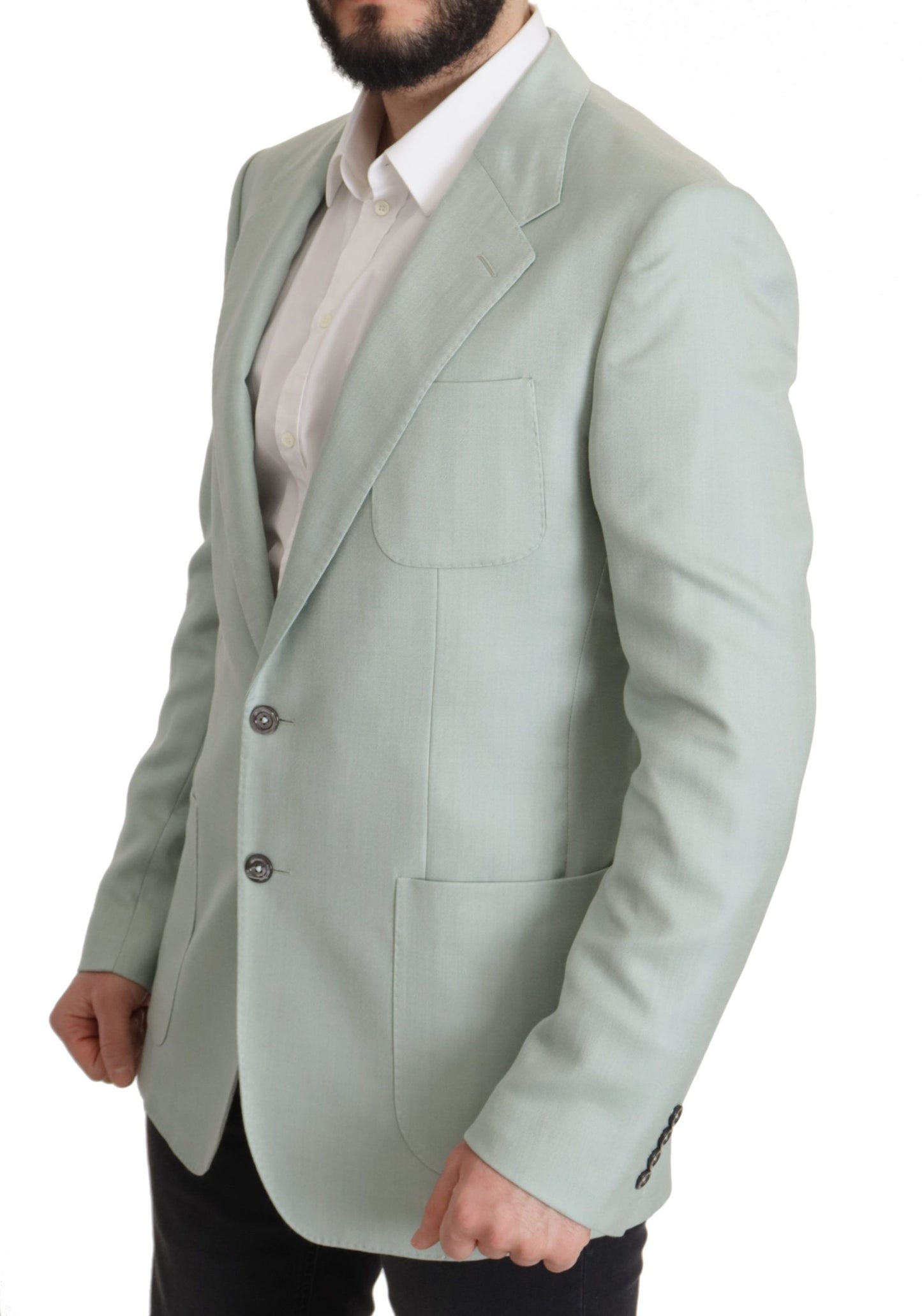 Dolce & Gabbana Green Cashmere Jacket Blazer Jacket Dolce & Gabbana