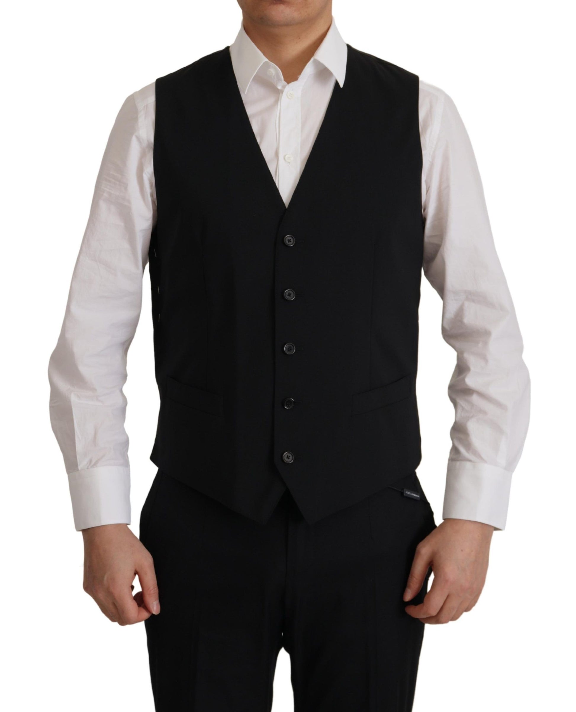 Dolce & Gabbana Black Jacket Vest 2 Piece MARTINI Blazer Dolce & Gabbana