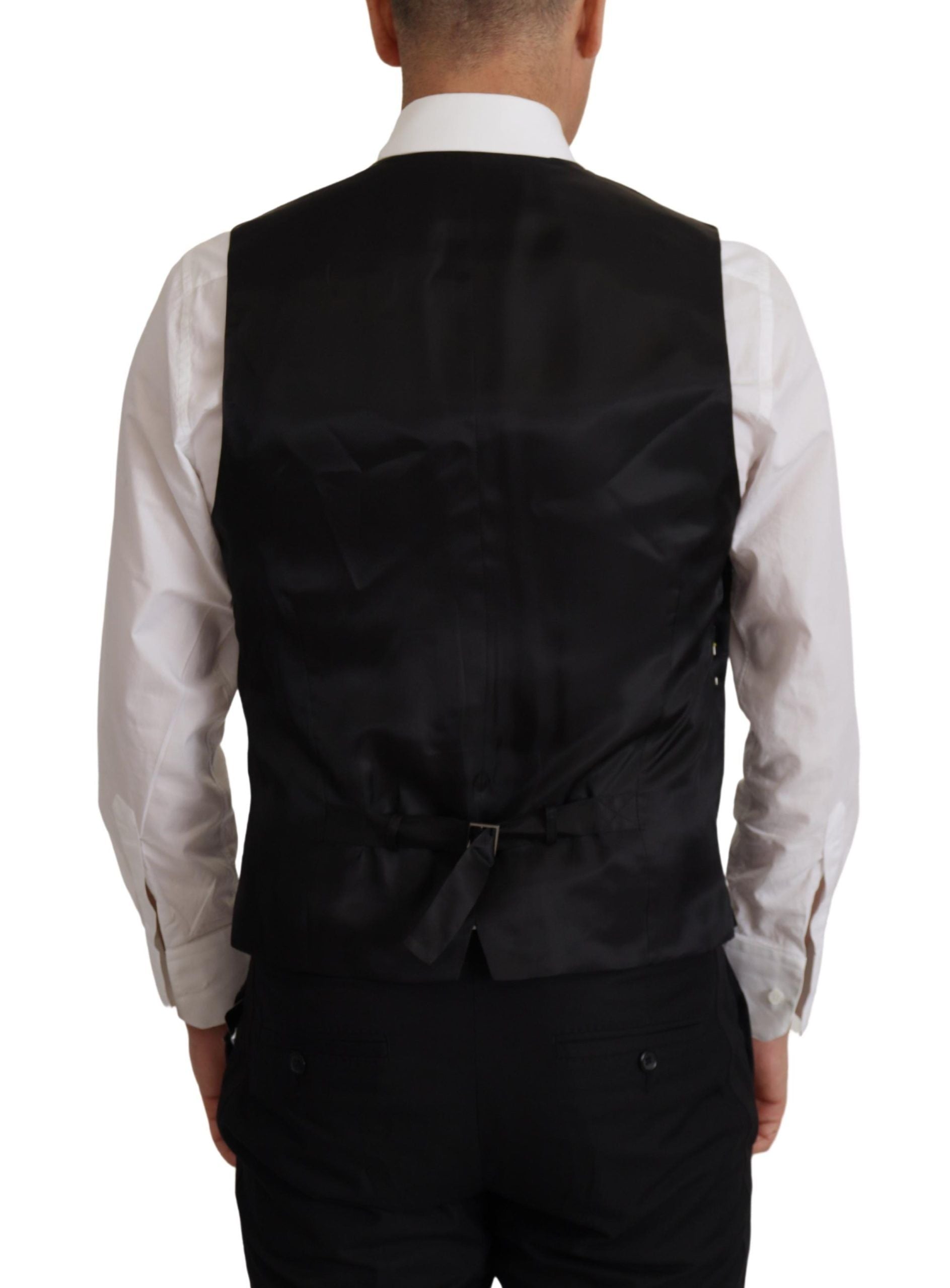 Dolce & Gabbana Black Jacket Vest 2 Piece MARTINI Blazer Dolce & Gabbana