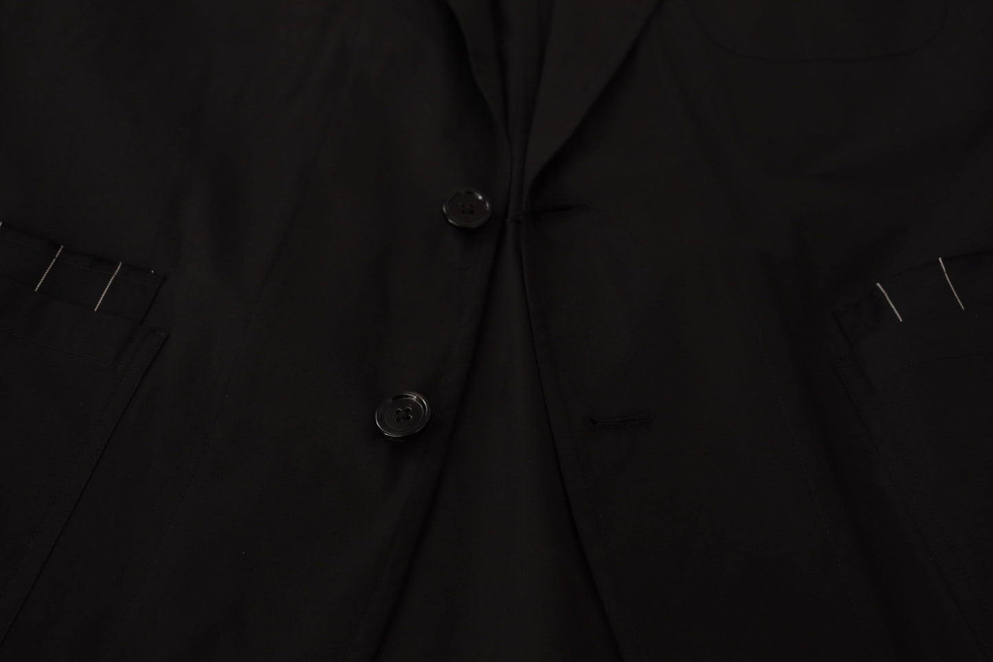 Dolce & Gabbana Black Cotton Single Breasted Blazer Jacket Dolce & Gabbana