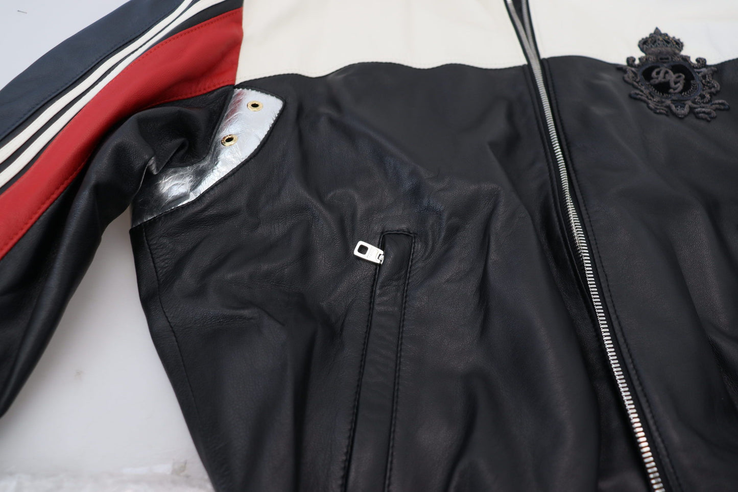 Dolce & Gabbana Black Leather Hooded Blouson Coat Jacket Dolce & Gabbana