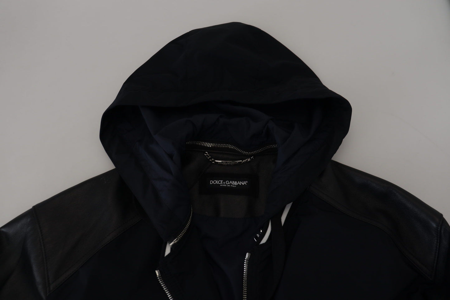 Dolce & Gabbana Black Polyester Hooded Blouson Coat Jacket Dolce & Gabbana