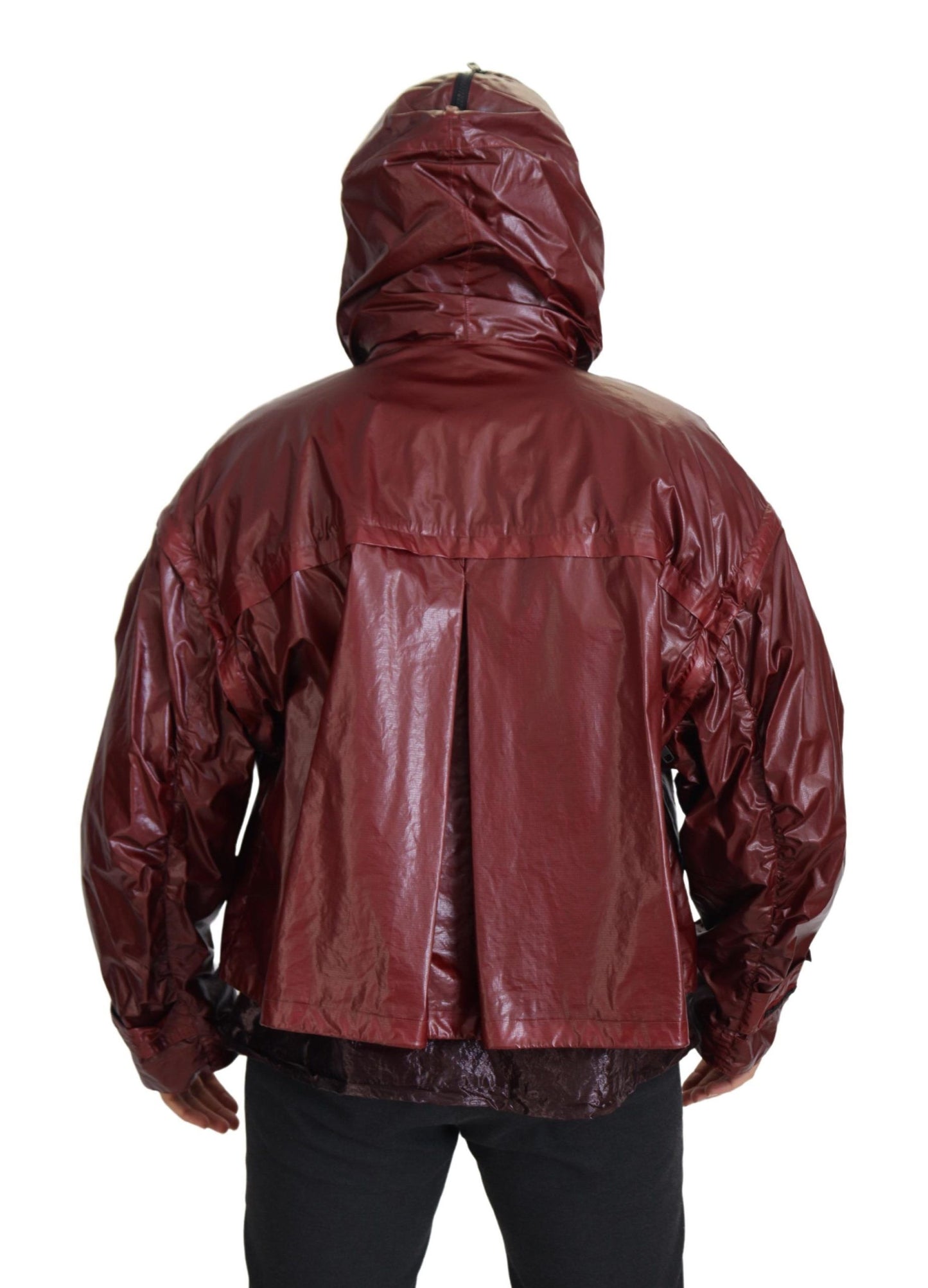 Dolce & Gabbana Bordeaux Cotton Hooded Full Zip Jacket Dolce & Gabbana