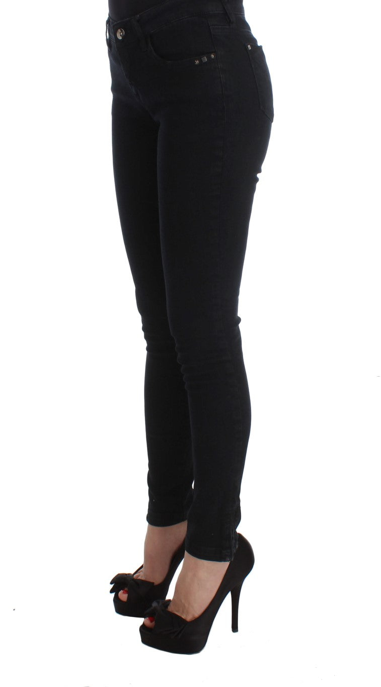 Costume National Black Cotton Slim Fit Denim Jeans Costume National