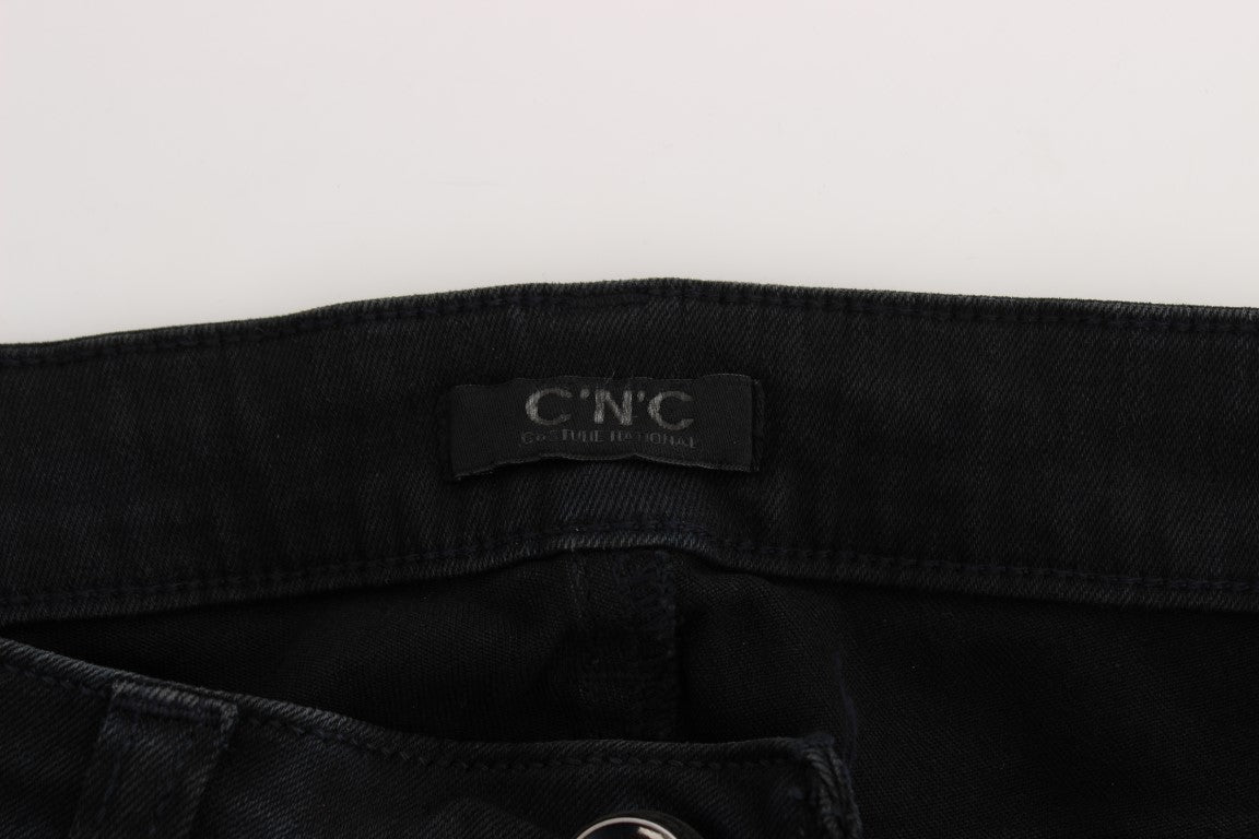 Costume National Black Cotton Slim Fit Denim Jeans Costume National