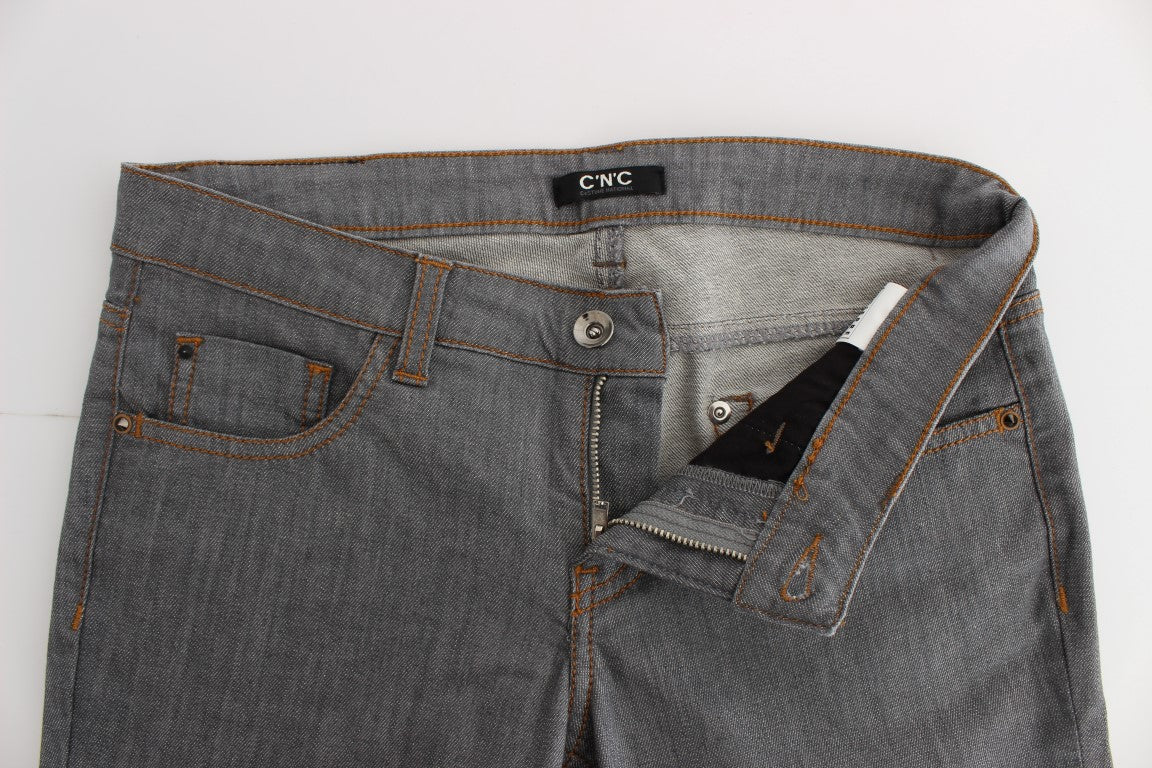 Costume National Gray Cotton Regular Fit Denim Jeans Costume National