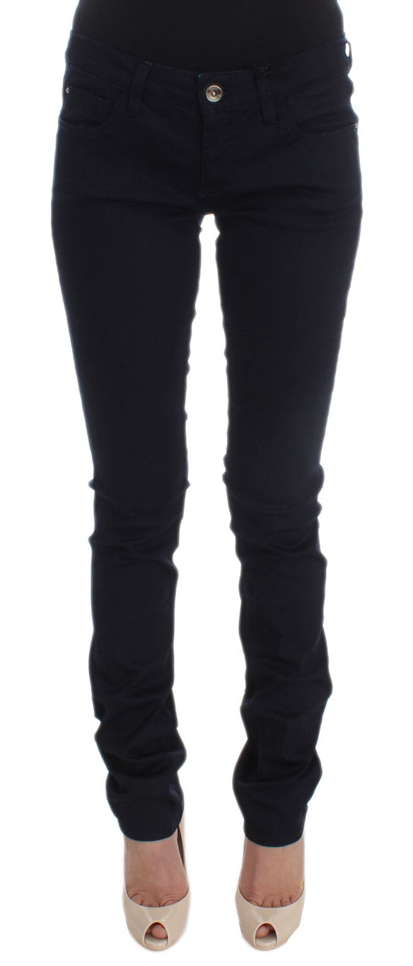 Costume National Blue Cotton Blend Slim Fit Jeans Costume National