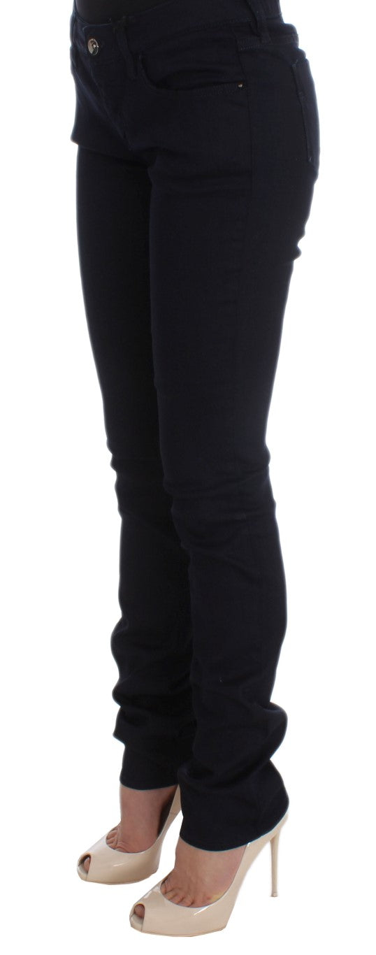 Costume National Blue Cotton Blend Slim Fit Jeans Costume National