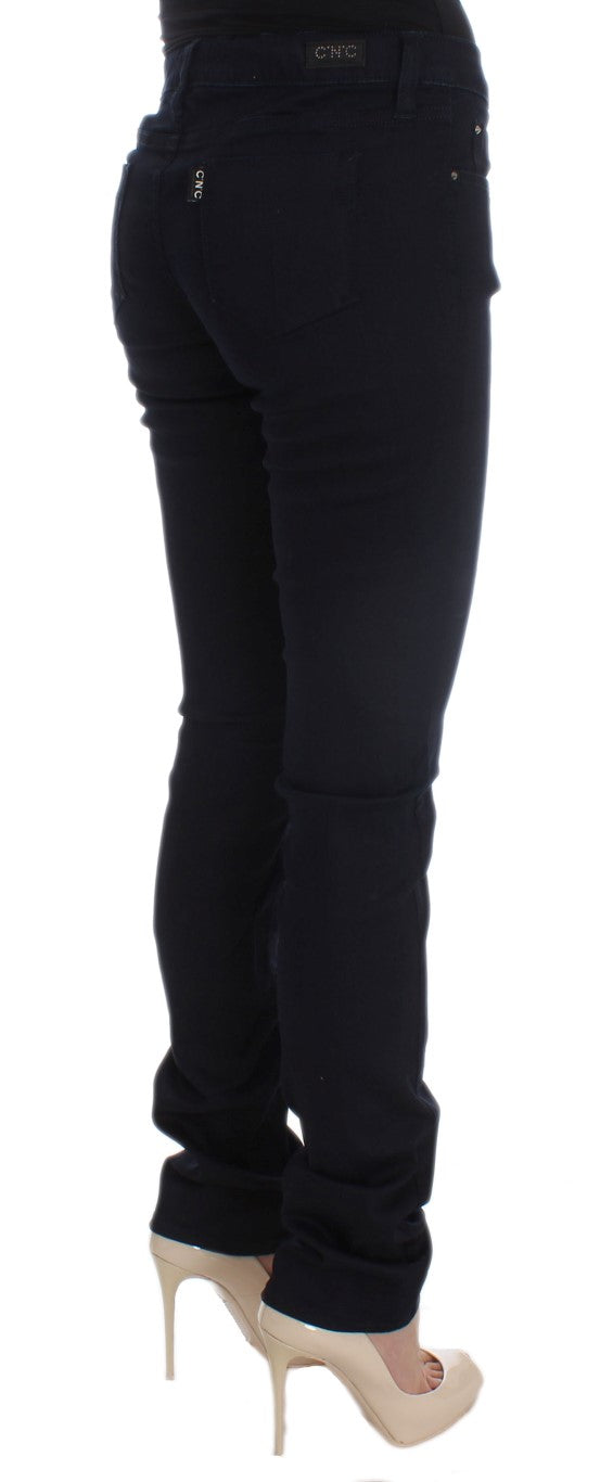 Costume National Blue Cotton Blend Slim Fit Jeans Costume National