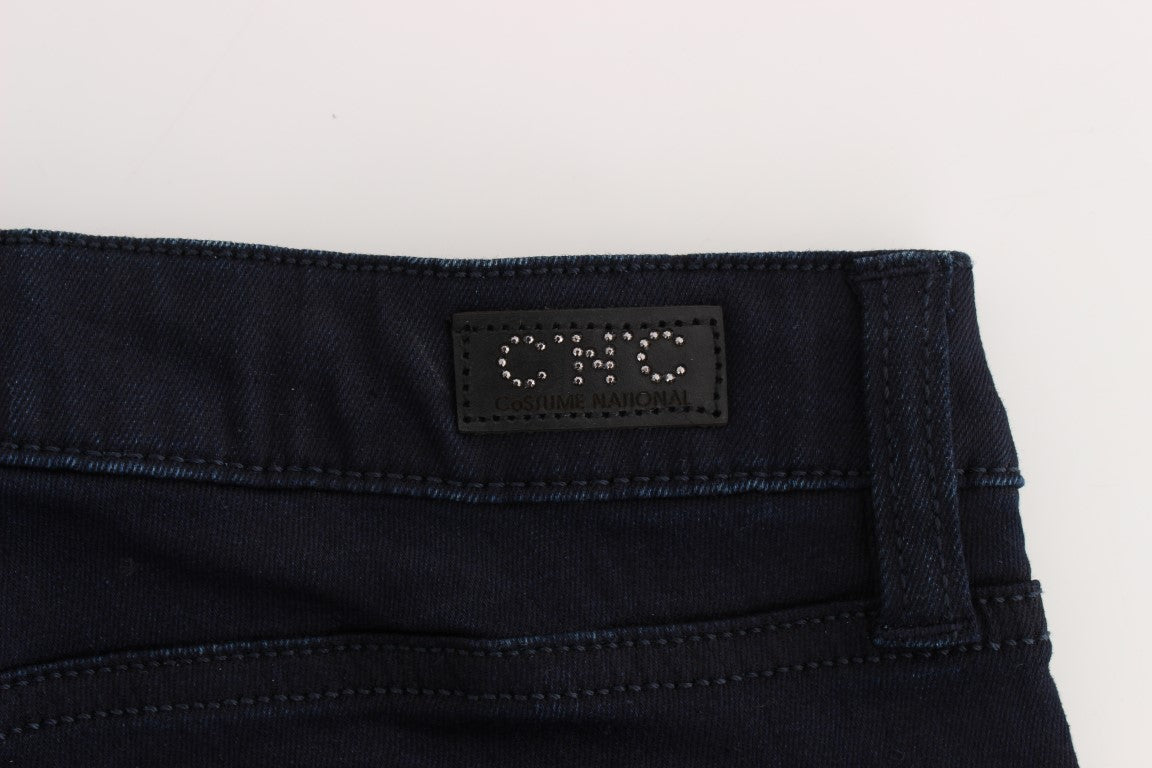 Costume National Blue Cotton Blend Slim Fit Jeans Costume National
