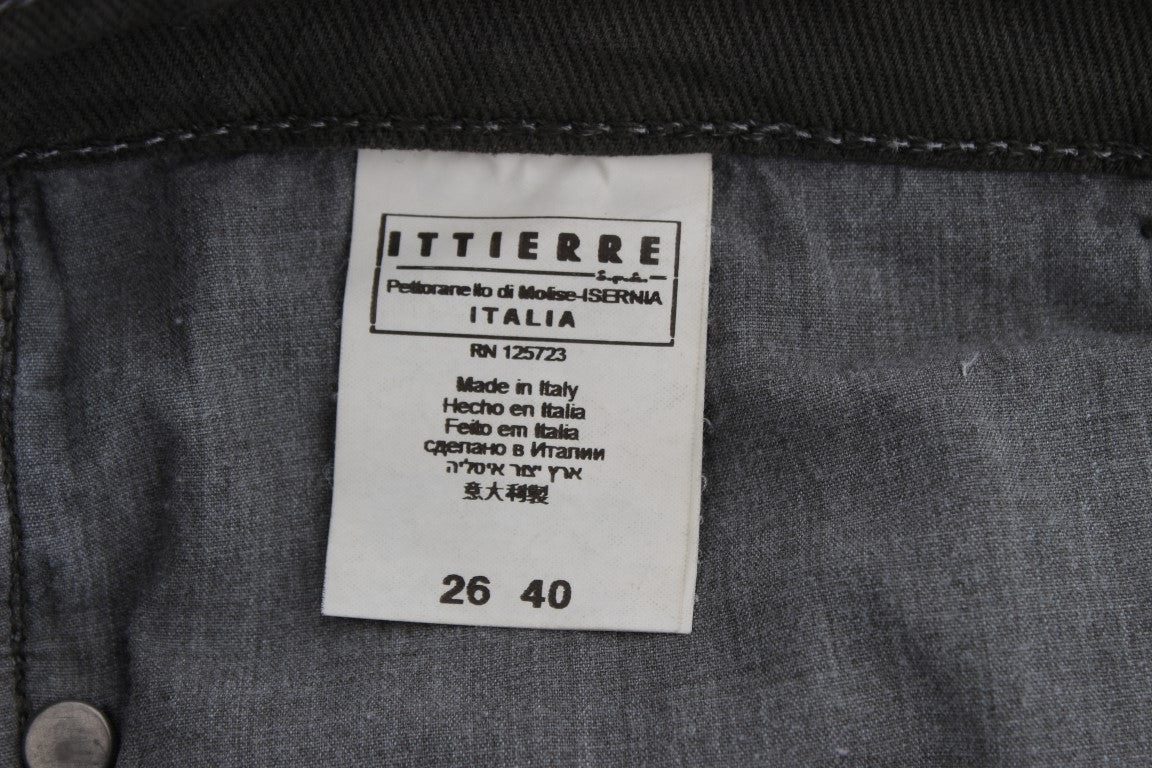 Costume National Green Cotton Blend Slim Fit Jeans Costume National