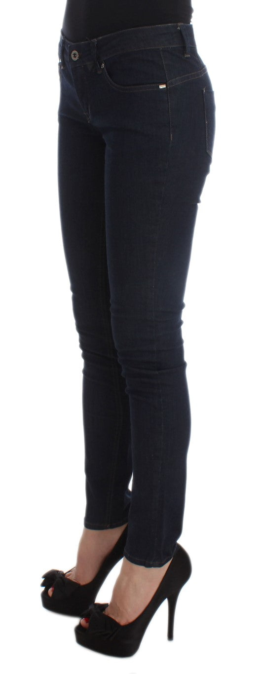 Costume National Blue Cotton Blend Slim Fit Jeans Costume National
