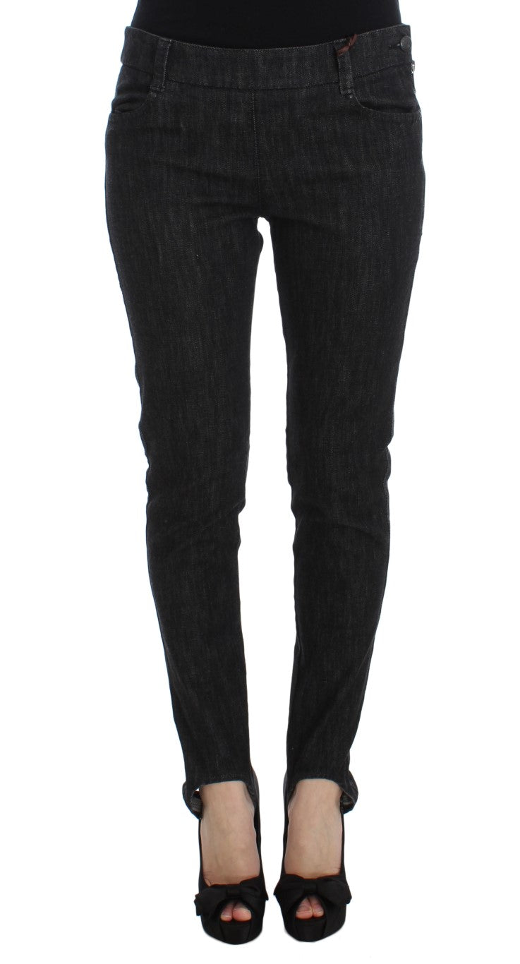 Ermanno Scervino Blue Cotton Slim Fit Denim Jeans Ermanno Scervino