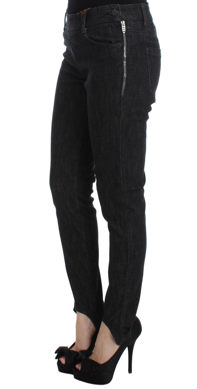 Ermanno Scervino Blue Cotton Slim Fit Denim Jeans Ermanno Scervino