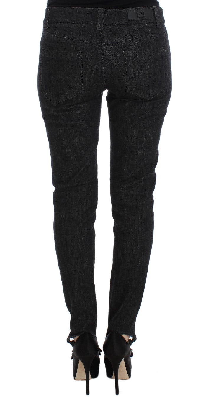 Ermanno Scervino Blue Cotton Slim Fit Denim Jeans Ermanno Scervino