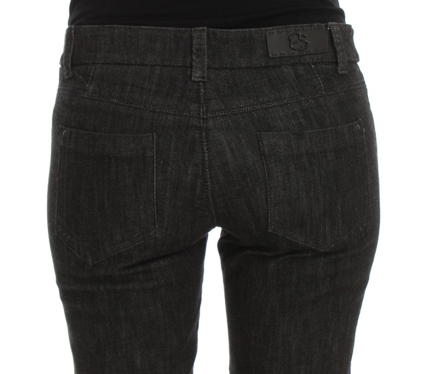 Ermanno Scervino Blue Cotton Slim Fit Denim Jeans Ermanno Scervino