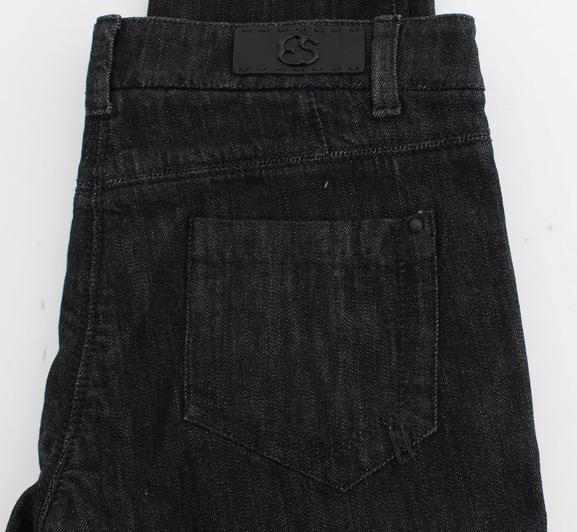 Ermanno Scervino Blue Cotton Slim Fit Denim Jeans Ermanno Scervino