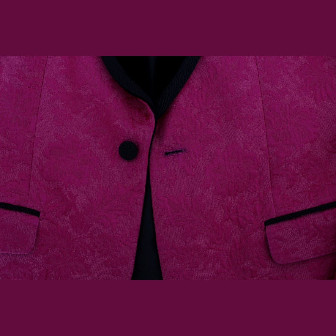 Dolce & Gabbana Pink Floral Brocade Slim Blazer Jacket Dolce & Gabbana
