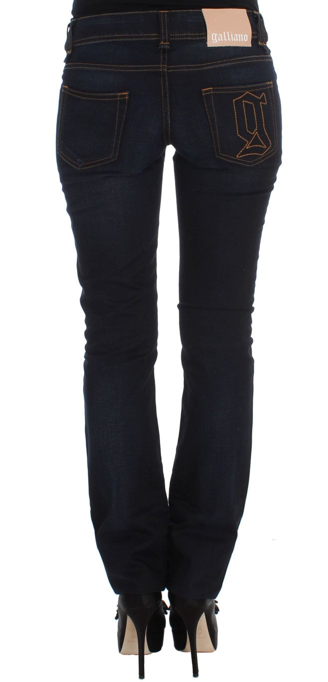 John Galliano Blue Wash Cotton Slim Fit Jeans John Galliano