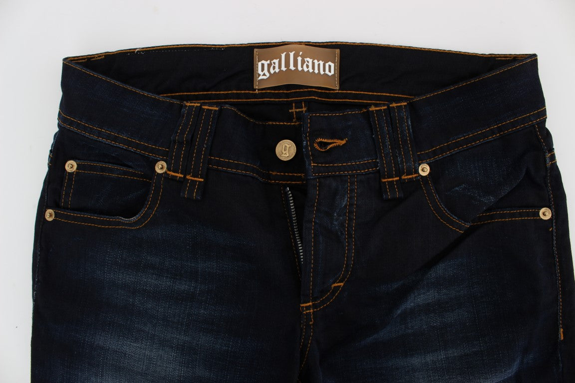 John Galliano Blue Wash Cotton Slim Fit Jeans John Galliano