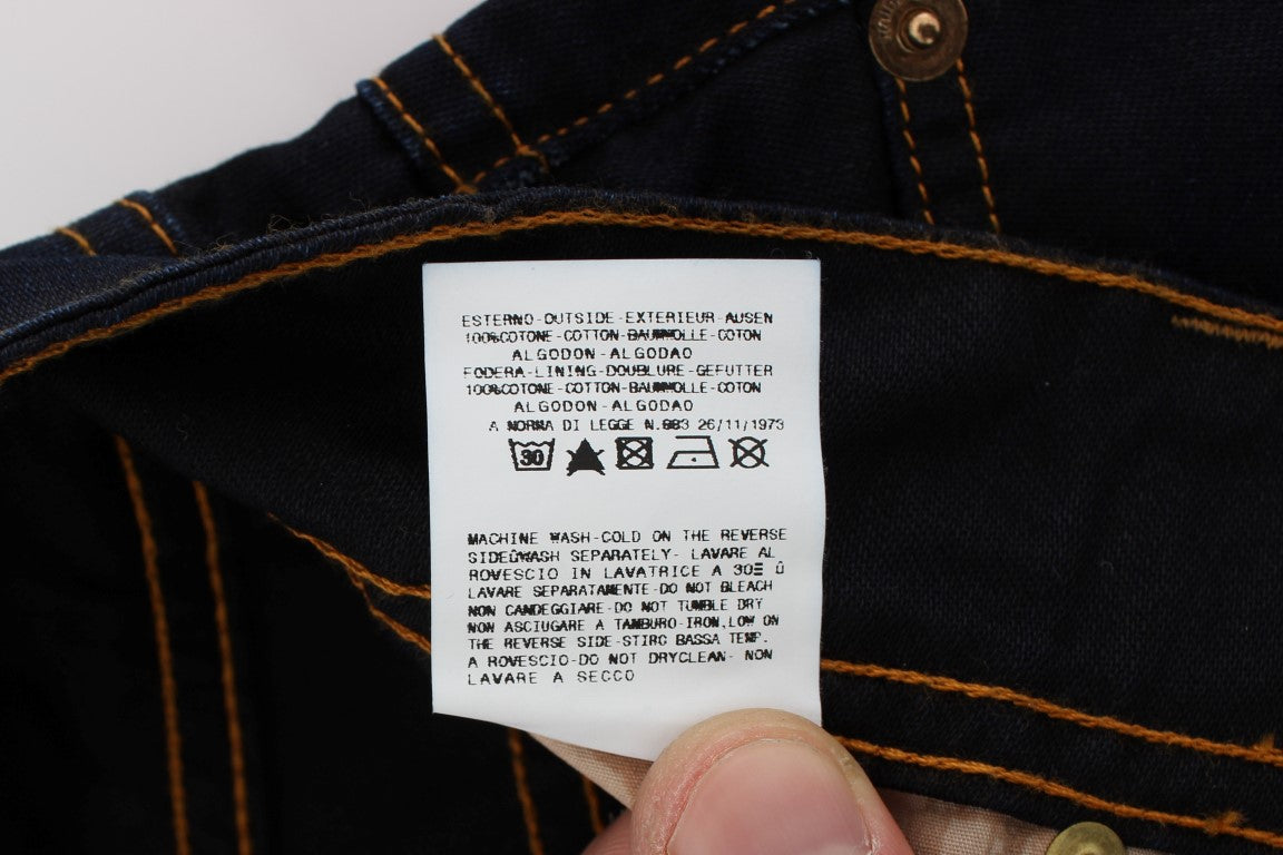 John Galliano Blue Wash Cotton Slim Fit Jeans John Galliano