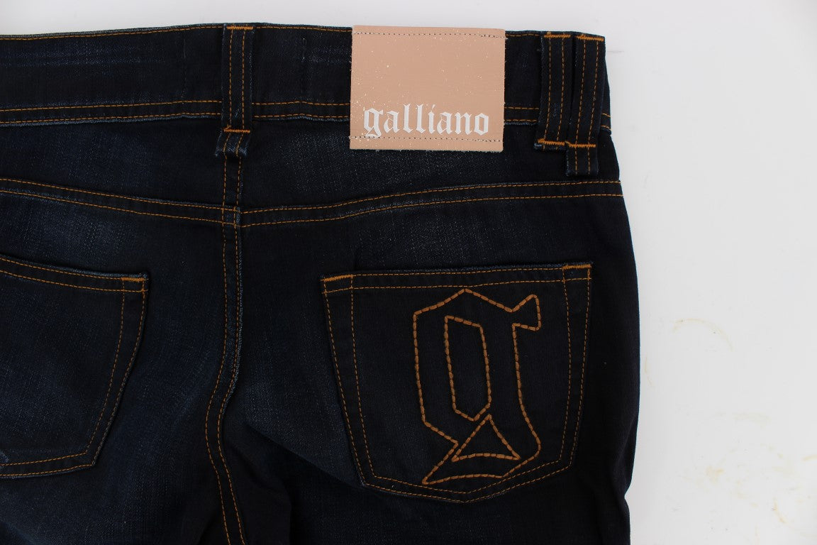 John Galliano Blue Wash Cotton Slim Fit Jeans John Galliano