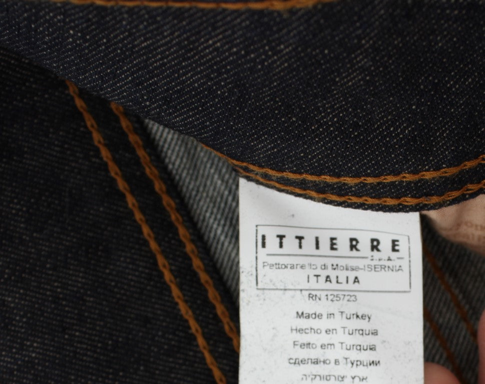 John Galliano Blue Wash Cotton Blend Slim Fit Bootcut Jeans John Galliano