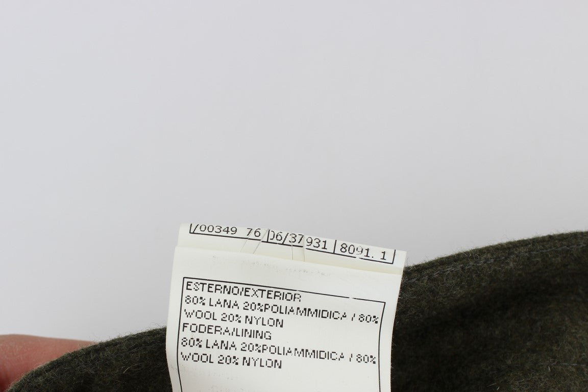 Ermanno Scervino Green Wool Blend Loose Fit Cargo Pants Ermanno Scervino