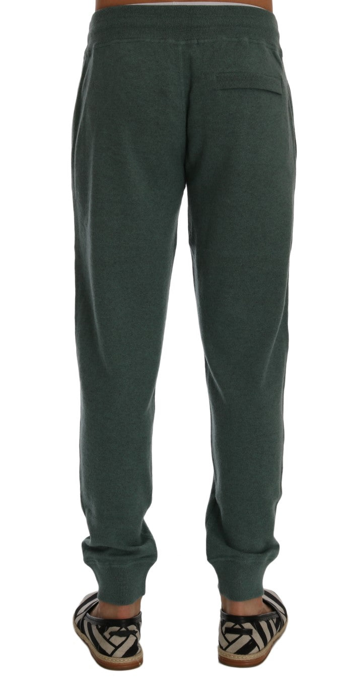 Dolce & Gabbana Green Cashmere Training Pants Dolce & Gabbana