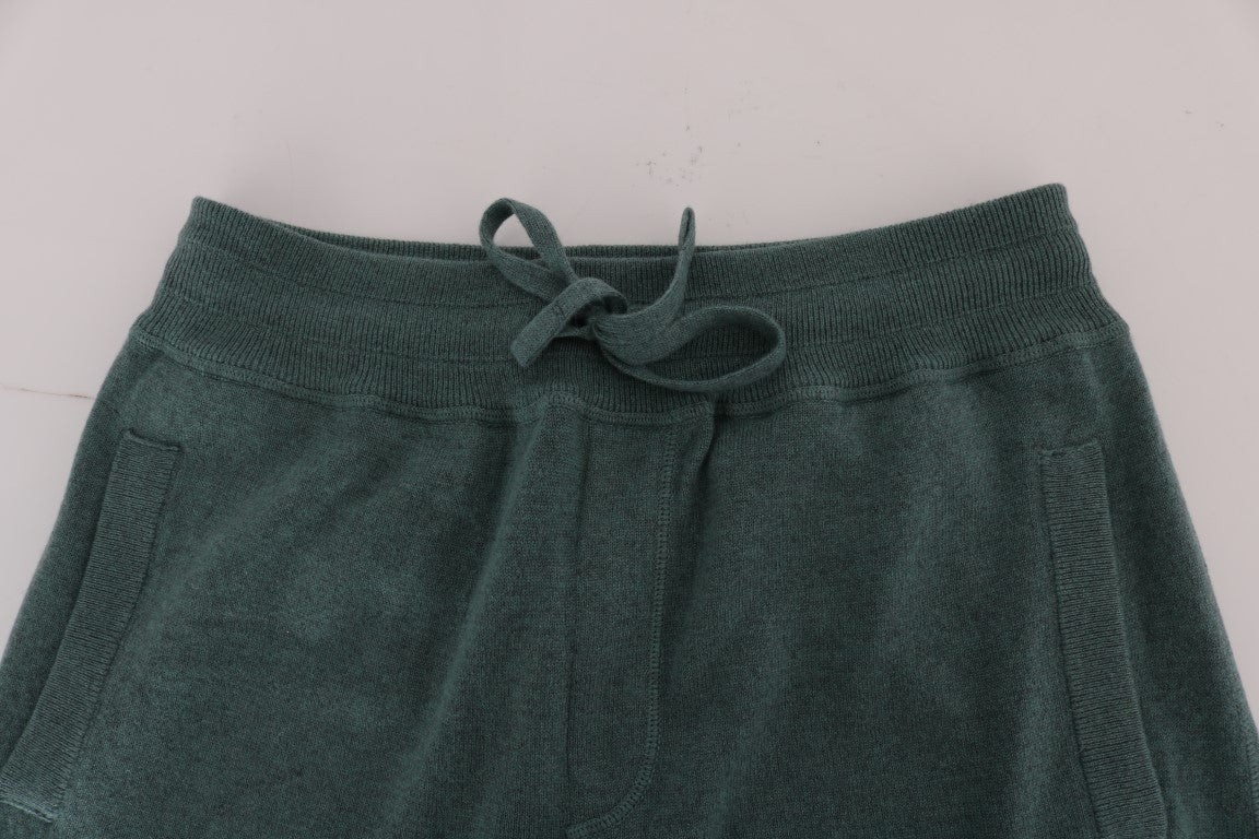 Dolce & Gabbana Green Cashmere Training Pants Dolce & Gabbana
