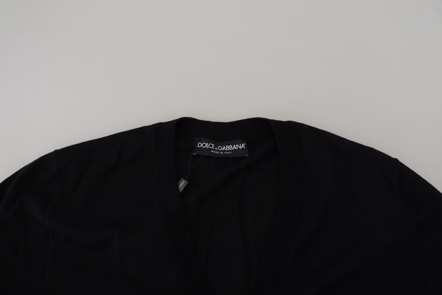 Dolce & Gabbana Black Wool Button Down Cardigan Sweater Dolce & Gabbana