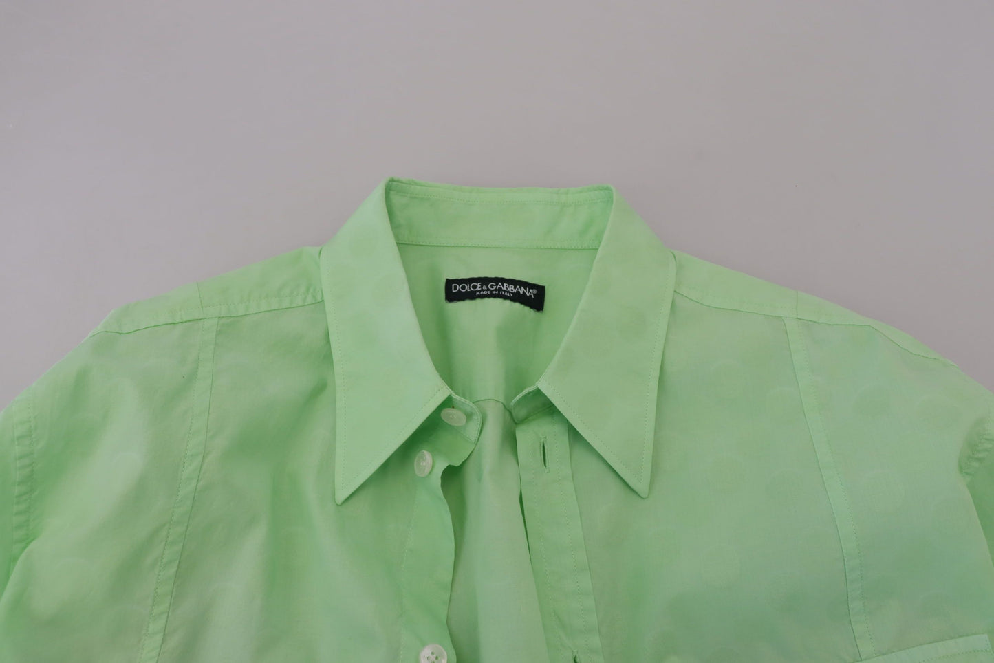 Dolce & Gabbana Mint Green Long Sleeves Button Down Shirt Dolce & Gabbana