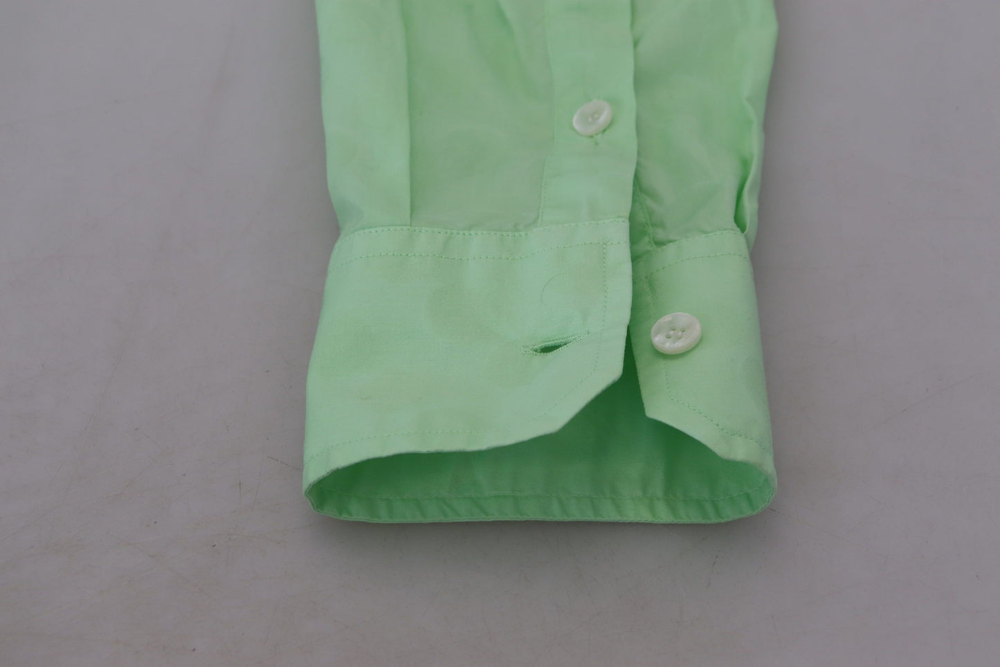 Dolce & Gabbana Mint Green Long Sleeves Button Down Shirt Dolce & Gabbana