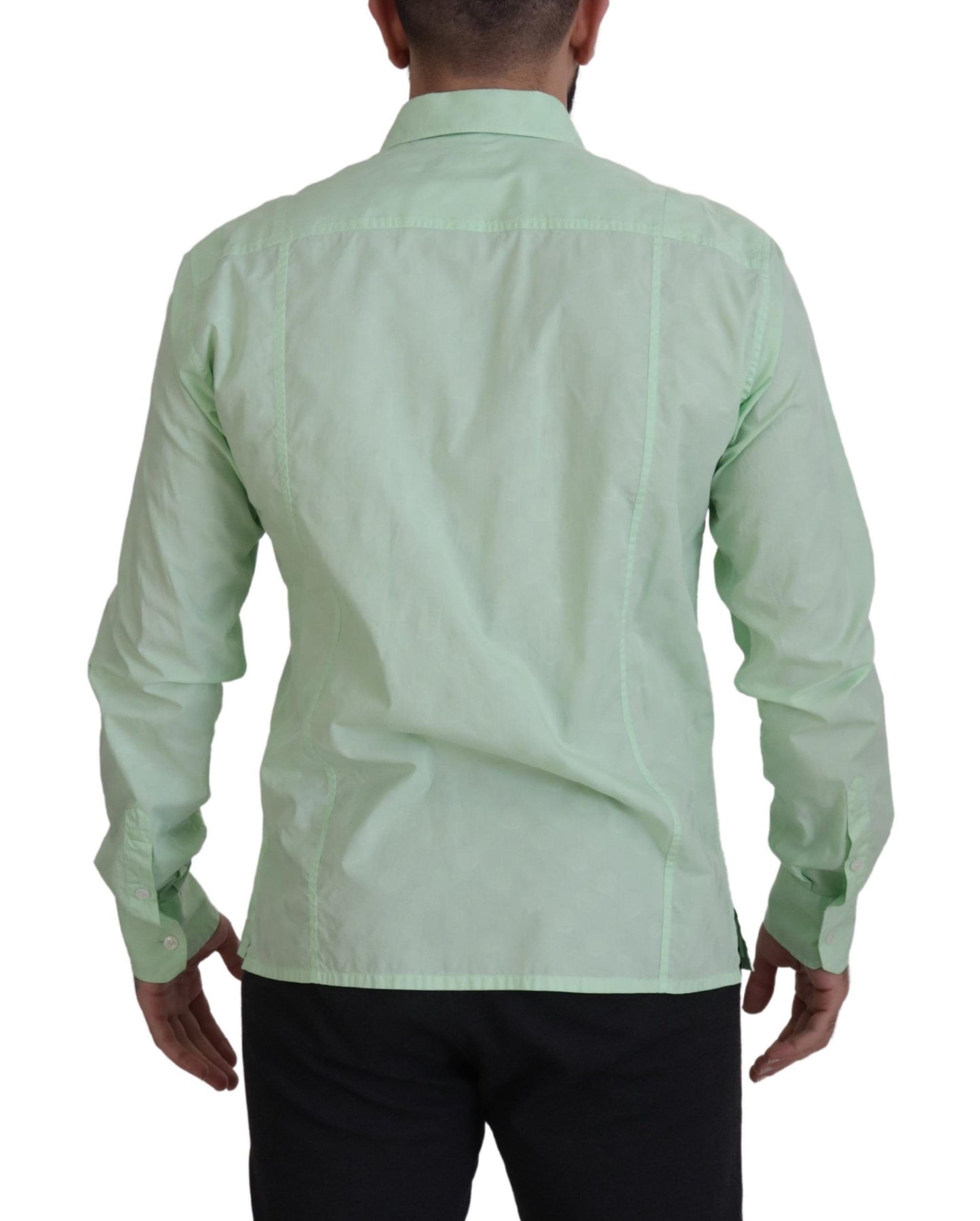 Dolce & Gabbana Mint Green Long Sleeves Button Down Shirt Dolce & Gabbana