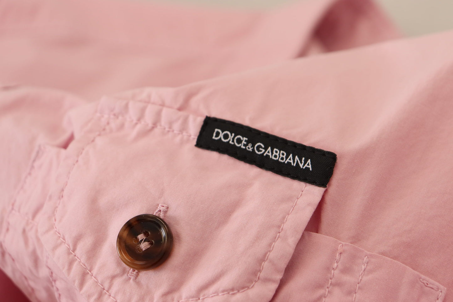 Dolce & Gabbana Pink Casual Button Down Long Sleeves Shirt Dolce & Gabbana